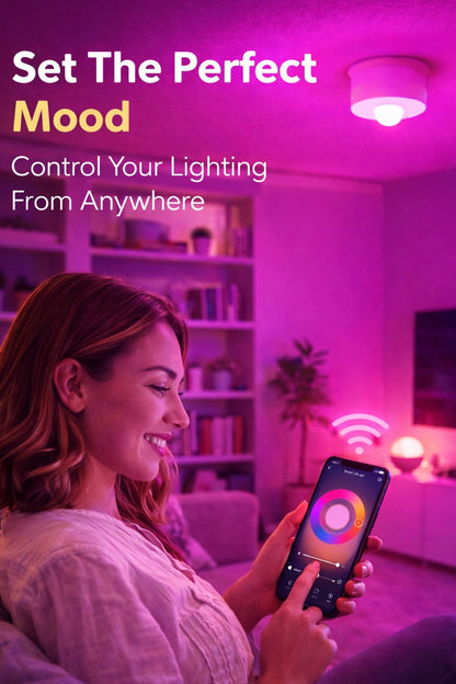 Smart RGB Color Changing LED Bulb 15W with App & Voice Control